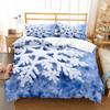 Sada povlaku na přikrývku Snowflake Zimní téma Polyesterový povlak na přikrývku Velikost Twin Full Pro Děti Dospívající Dospělé Dekorace do ložnice Ložní souprava