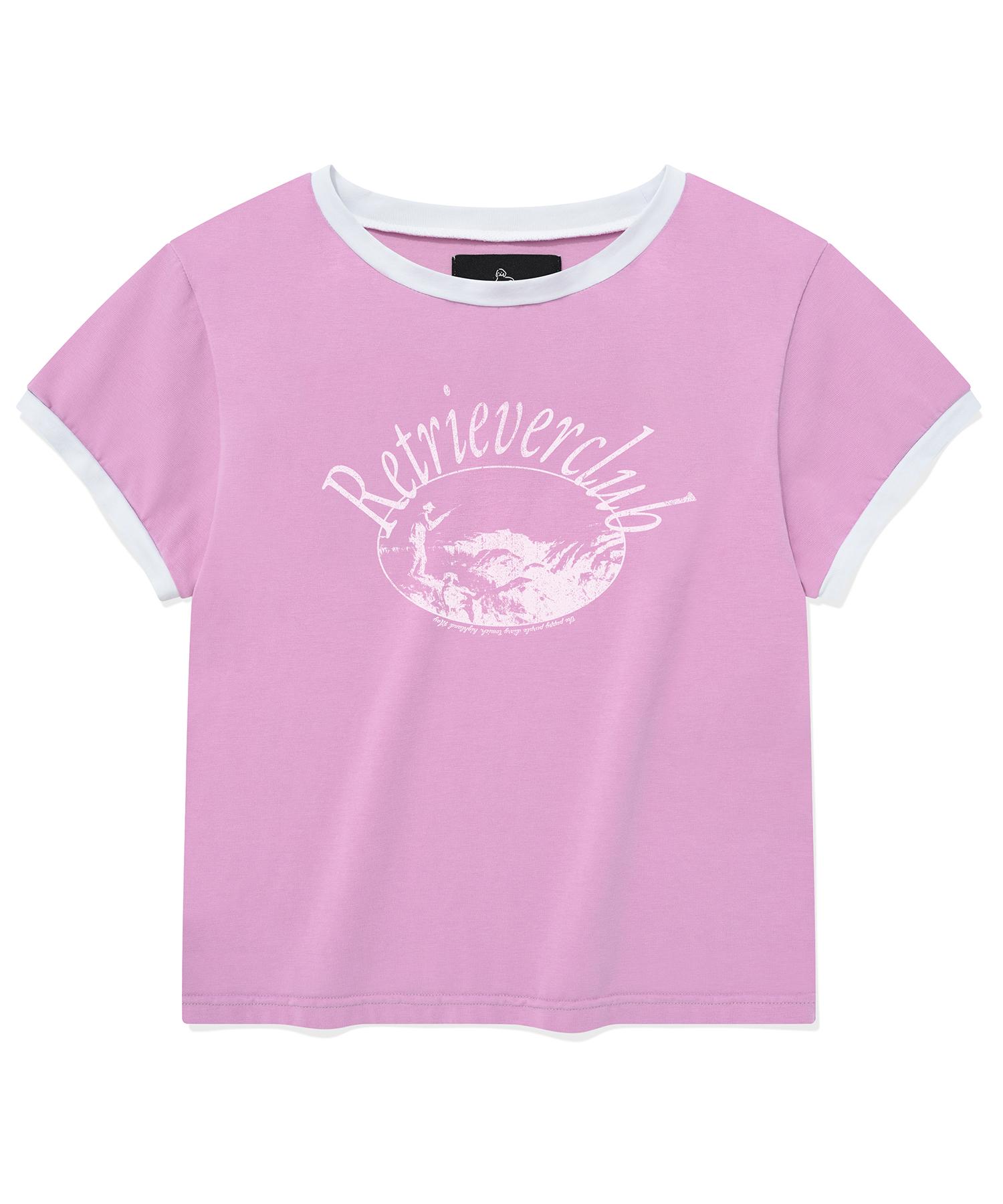 Retriever Club Painting Ringer Tee [Pink] Pink/Free