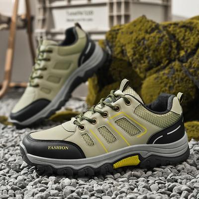 Men's Anti-slip Work Shoes  New Style Casual Breathable Wear-resistant Hiking Shoes Fashion Designer Men's Platform Shoes