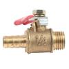 Red Handle Pneumatic Connector Pipe Fittings Hose Barb Coupler Ball Valve  Water Oil Air Gas Fuel