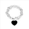 Classic Enamel Heart Bracelet for Women with Clasp Heart Pendant