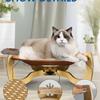 Four-Season Rattan Folding Cat Hammock: Removable, Washable, Small Pet Bed