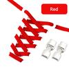 1 Pair Flat Shoelaces Metal Buckle Lock Elastic Shoe Laces Without Ties Sports Enthusiasts Lazy Shoes Lace Accessories