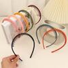 Fashion Solid Color Wave Resin Hairbands For Women Simple TBezel With Teeth Headband Headwear Hair Accessories