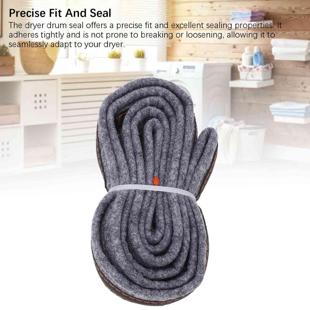Sello de Fieltro para Tambor de Secadora W10116343 Resistente al Calor Repuesto para Sello de Tambor de Secadora para Piezas de Secadora Kirkland