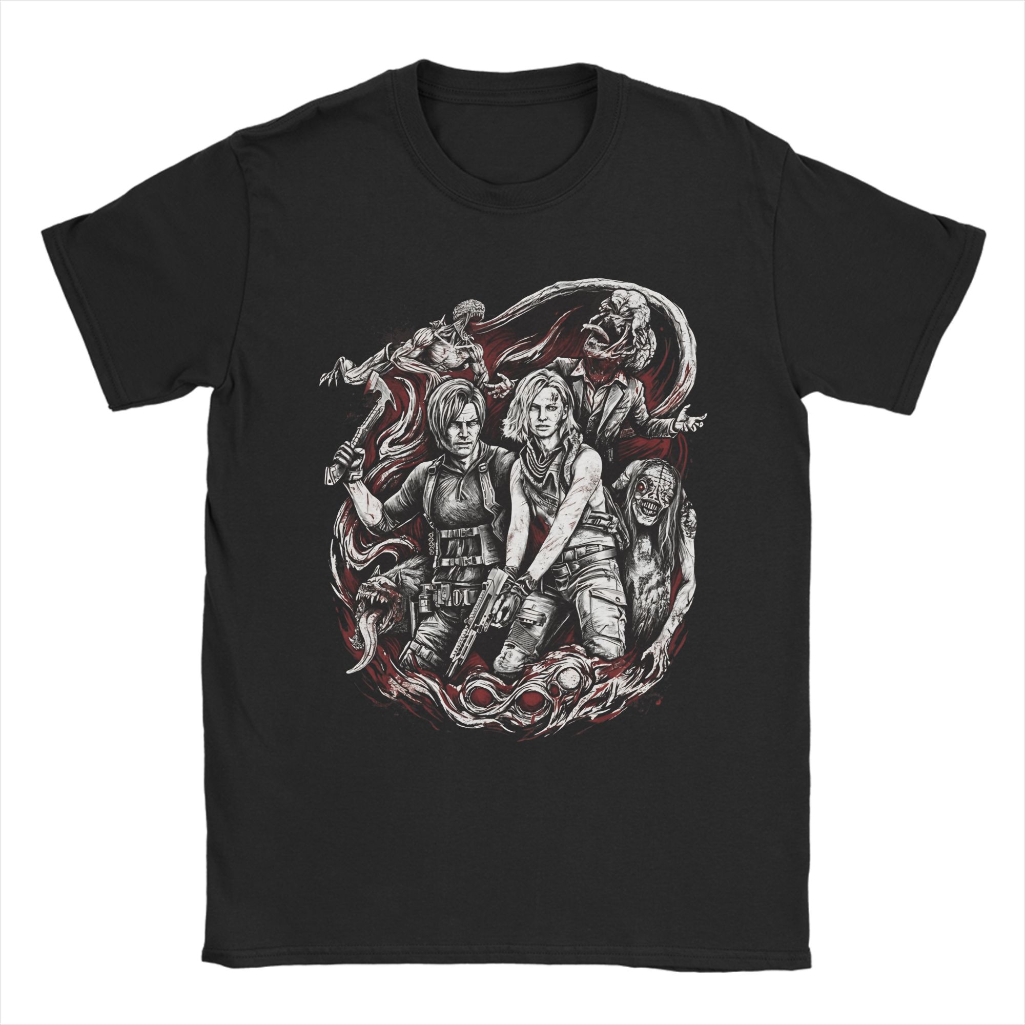 

Leon S T Shirts Men 100 Cotton Vintage TShirts Round Collar Tees Short Sleeve Clothes Gift Idea S