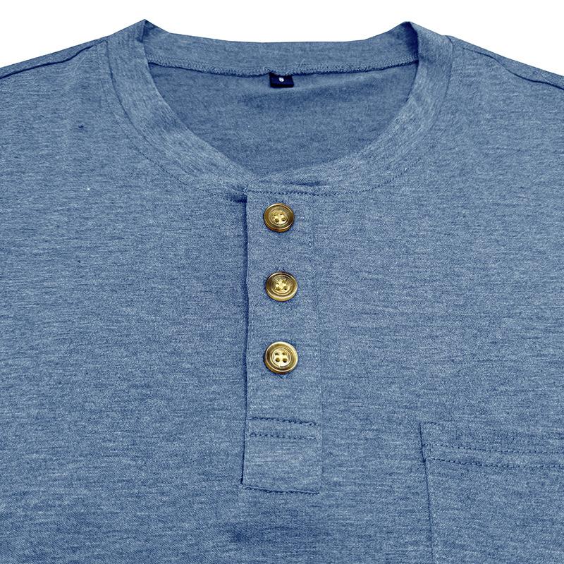 Men’s Short Sleeve Solid Henley Shirt