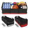 Car Storage Box Car Trunk Organizer Collapsible Automotive SUV Cargo Storage Tool with Mesh Pocket Multiple Compartment