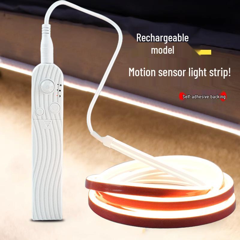 Rechargeable Motion Sensor Light Strip for Cabinet/Bed - Wireless Installation