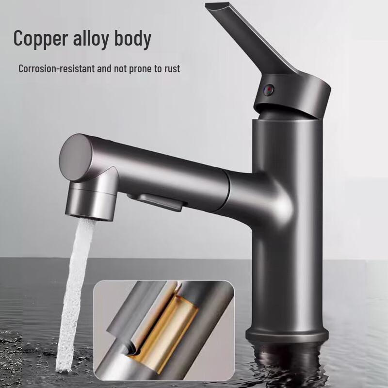 Huejia Kupferbecken-Armatur mit Ausziehbrause