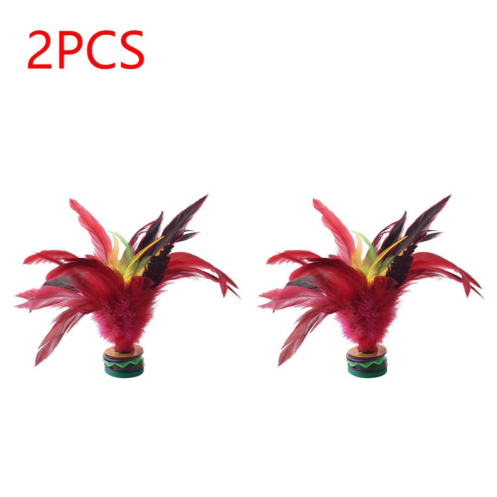 1-10pcs 20cm Feather Kick Shuttlecock Colorful Feathers Foot Kick Handwheel Feather Shuttlecock Wear Resistant for Exercise