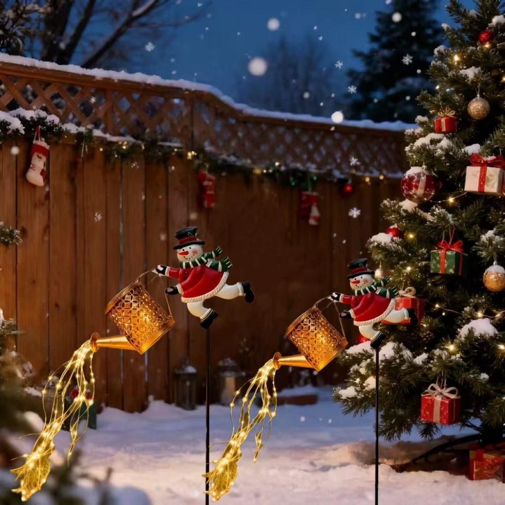 Watering Can Solar Snowman Lights Solar Powered LED Light Solar Stove Lights Pathway Lighting Hanging Light Solar Water Kettle