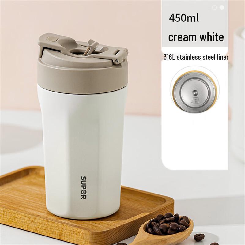 

Supor 450mL Dual-Drink Insulated Mug