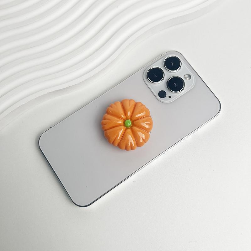 Cute Tomato Phone Stand Magnetic Socket Grip Phone Holder For Magsafe IPhone Mac Samsung Safe Ring Finger Expanding Stand