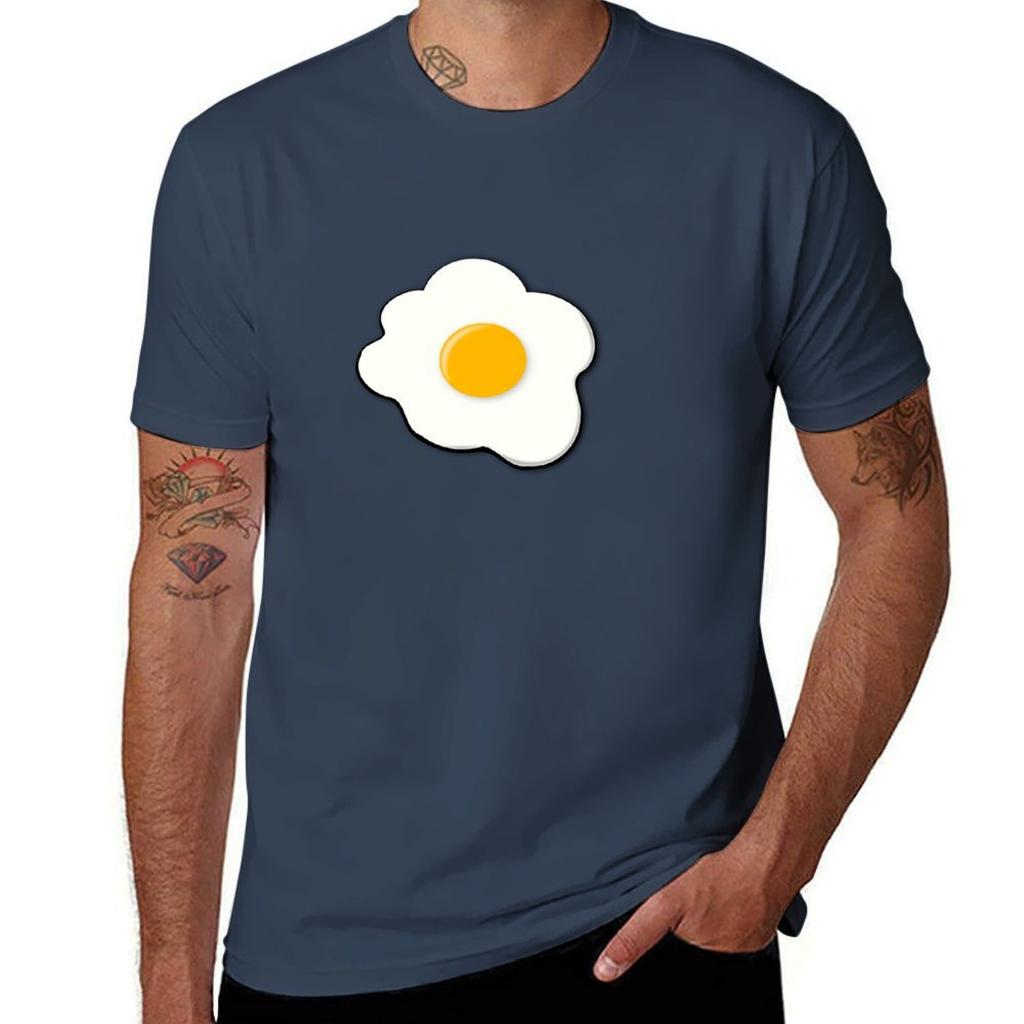 Fried Egg Funny Tshirt Gift Idea Tshirt Holiday Casual Short Sleeve Top