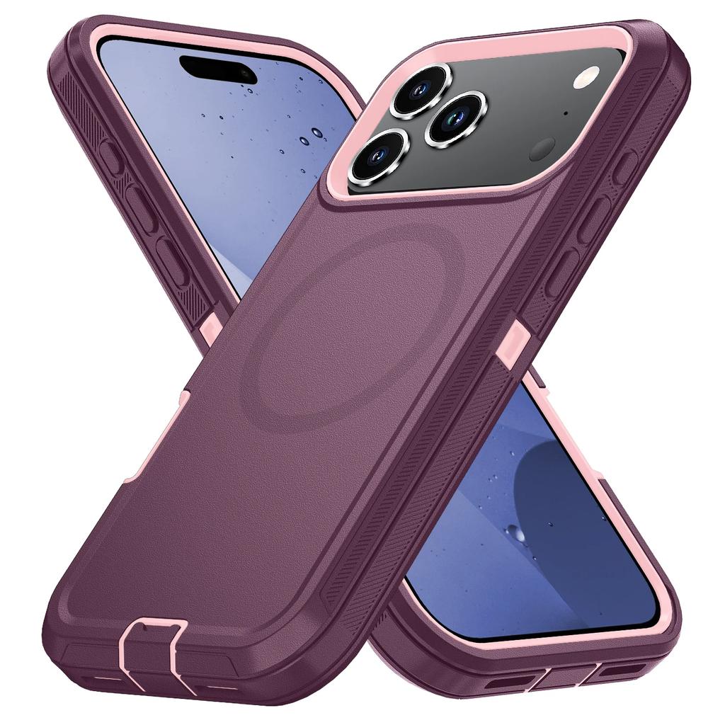 Heavy Duty Mechanical Rugged PC+TPU Case for IPhone 17 Pro Max 17 Air 16 15 14 13 12 Pro Max Otter Magnetic Charging Enhanced Anti-Drop Box Cover