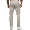 Men European Style Solid Color Loose Casual Long Trousers