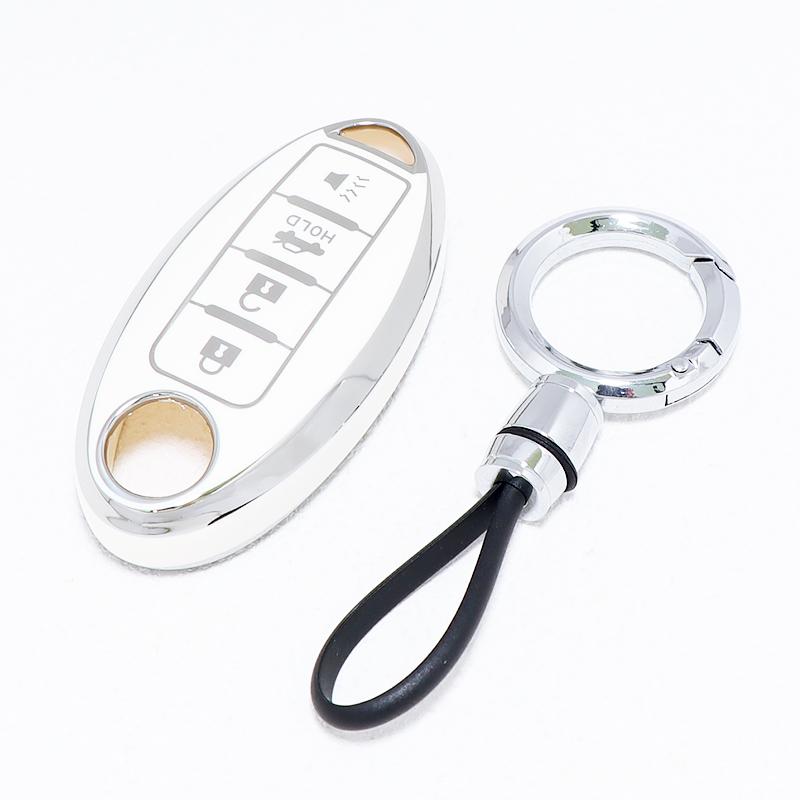 4 Buttons Car Key Case Cover For Nissan Fuga Navara Leaf Note Sentra Murano Tiida Qashqai J11 J10 Micra Kicks Altima X-Trail