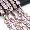 1String, Purple Natural Freshwater Pearls, 15×18mm, Handmade Rectangle Pearl Beads for Jewelry Making DIY, Cheapest Items Available 36cm