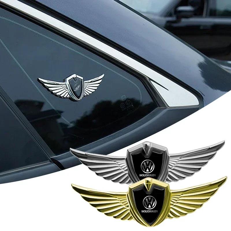 Car Badge Metal Wings Body Decoration Sticker For Volkswagen Polo Passat B5 B6 B7 T4 T5 Golf 4 5 6 Tiguan Jetta GTI Accessories