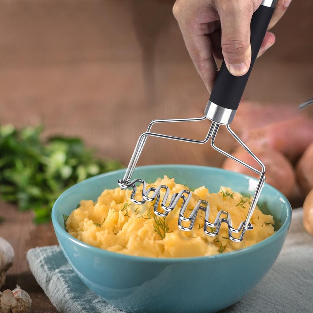 Potato Masher Flexible Stainless Steel Potato Masher  Design Best Potato Masher Built-in Spring
