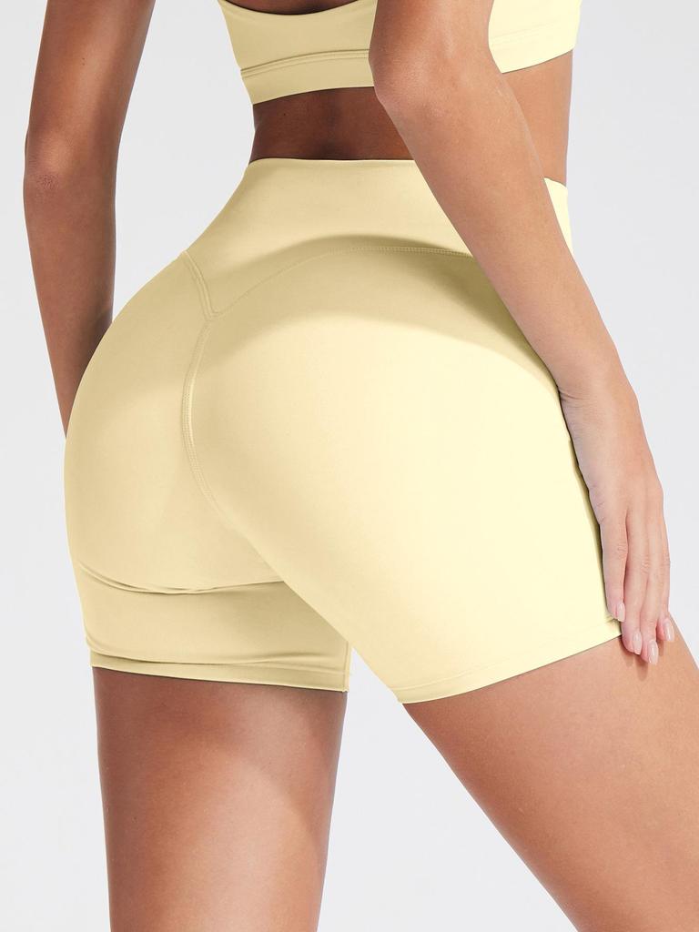 European & Asian Peach Hip Yoga Sports Shorts: High Waist, Slimming, Outdoor Cycling