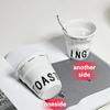 200ml Scandinavische Onregelmatige Bekers Koffiemok Witte Keramiek Kreukelbeker Drinkbeker Koffie Tumbler Engelse Letter