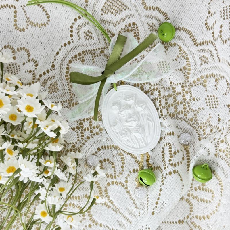 1pcCar Rose Flower Aroma Hanging Decoration Bedroom Wardrobe Aroma Plaster Pendant Diffuser Stone Hanging Decoration Wedding Gif