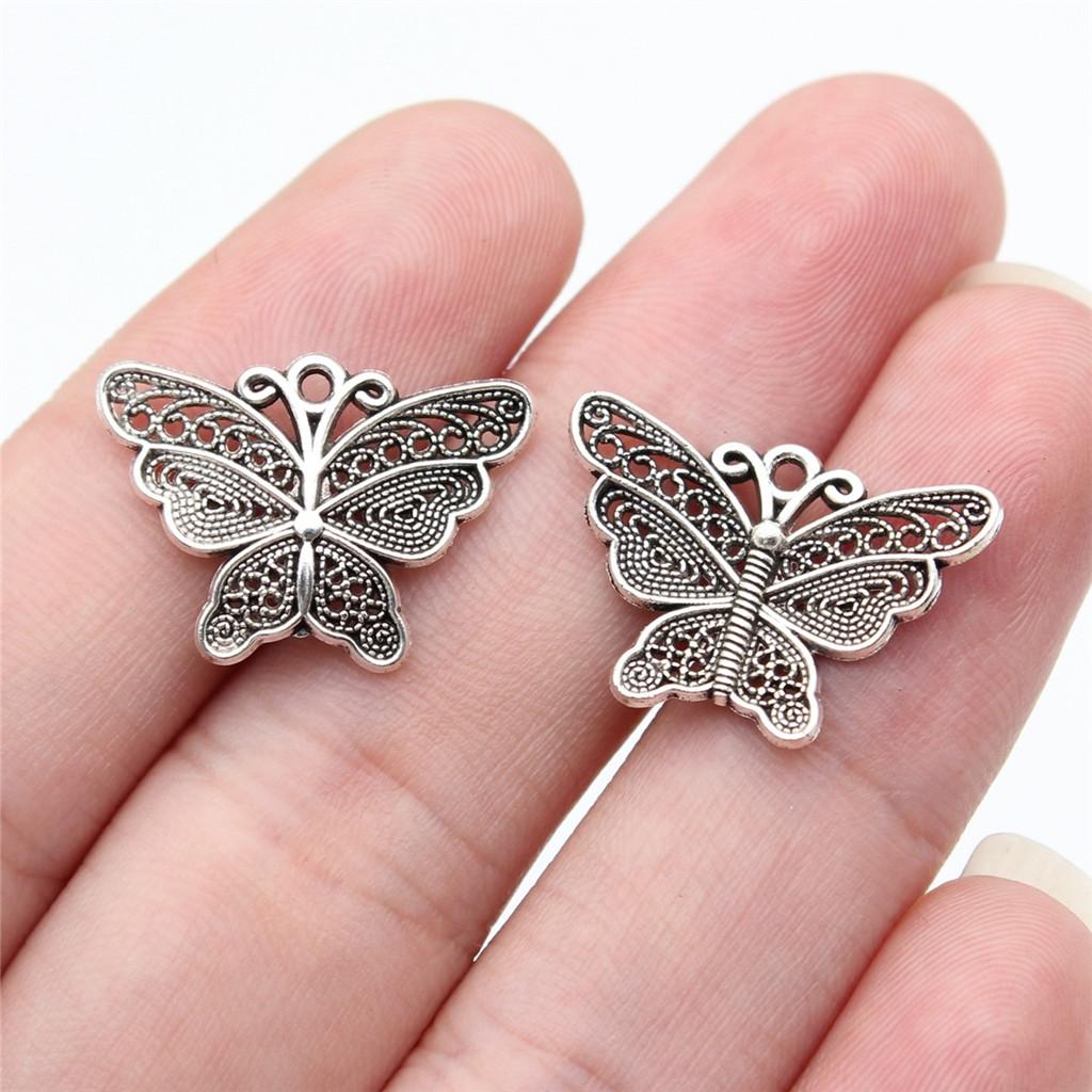Charms Small Butterfly Pendants Wedding Jewelry Findings ZC114