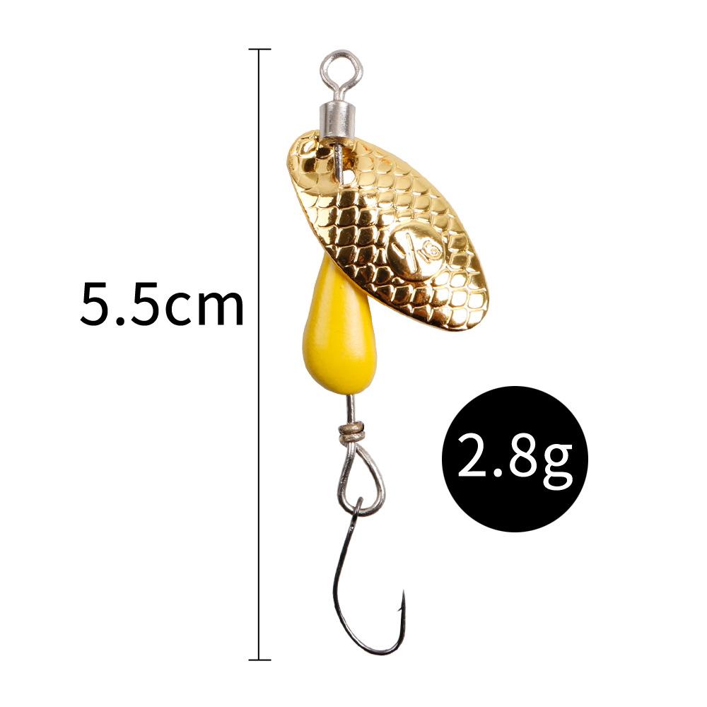 2 buc. linguriță spinner momeală metalică momeală de pescuit 5,5 cm/2,8 g paiete lingură cu lovitură lungă momeli pentru bas, păstrăv, biban, știucă, pescuit rotativ