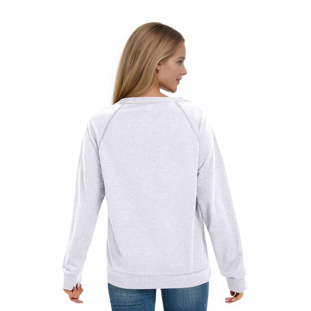 Women's Casual  Raglan O-neck Long Sleeve Halloween Print Top