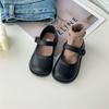 Mädchen-Lederschuhe, schwarze Prinzessinnenschuhe, neue Kinderschuhe mit weicher Sohle, Loafer, Mädchenschuhe, Einzelne Schuhe für kleine Mädchen
