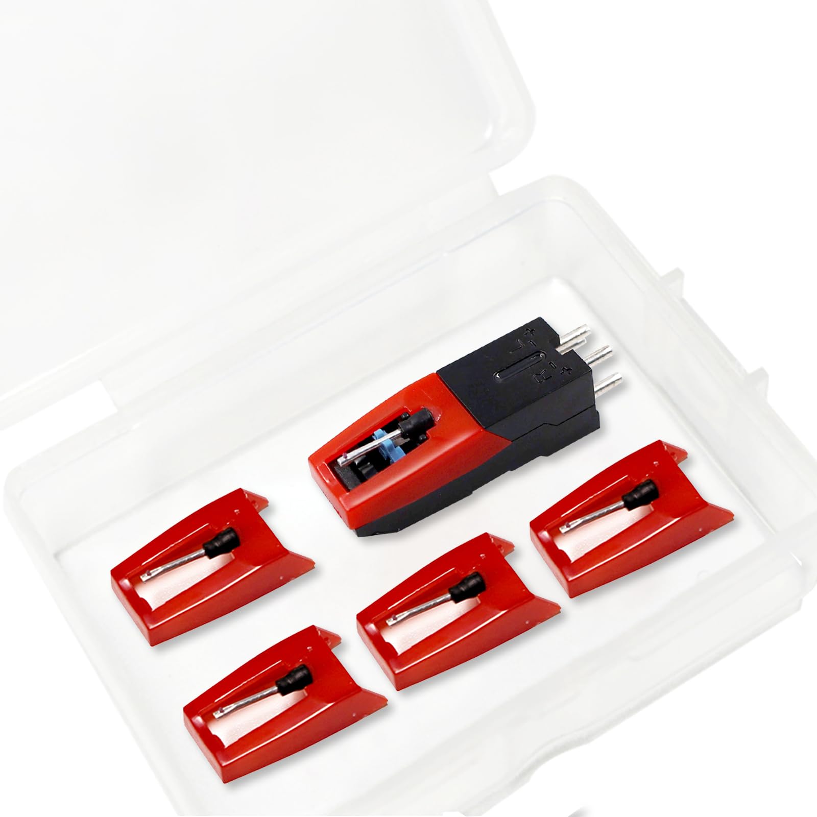 

Голка для платівок 4 змінні голки 1 грамофонна співоча головка Рубінова голка П єзоелектрична співаюча головка Стилус для вертушки LP-плеєр Грамофон Заміна