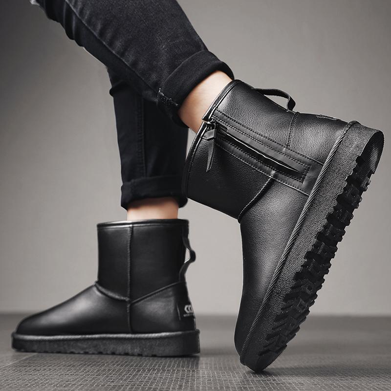 Winter Herren Schneestiefel Baumwollschuhe Plüsch Warme Stiefel High Top Outdoor Schuhe