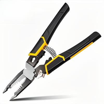 9-in-1 Multifunctional Electrician Pliers 8.5 Inch Long Nose Pliers Cable Stripping Terminal Crimping Tool