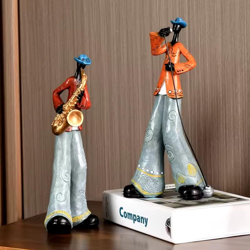 Creative Retro Band Art Ornaments, Music Figures, Living Room Bookshelves, TV Cabinets, Wine Cabinets, Light Luxury Decorations