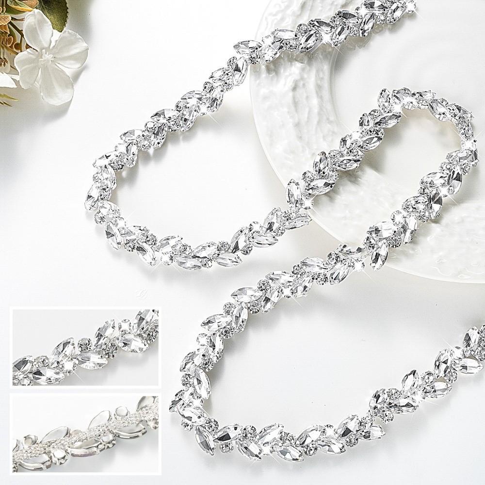 1Yard/90cm Rhinestone Border DIY Multi-color Crystal Diamond Ribbon Versatile Self-adhesive Rhinestone Chain
