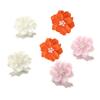 1 Pair Big Orange Pink White Yellow Camellia Flower Earrings for Women Elegant Gift Ear Studs Jewelry Durable and Useful