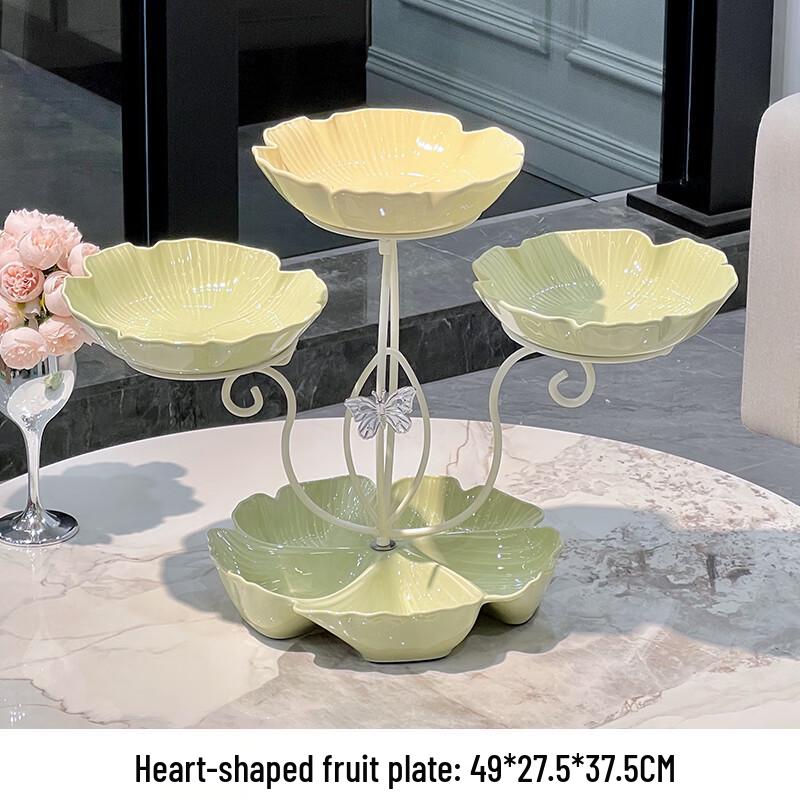 Naijiang Light Luxury Multi-Tiered Ceramic Fruit Bowl