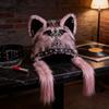 Plush Cat Ears Hat For Winter Warmth With Foldable Design For Punk Style Enthusiasts
