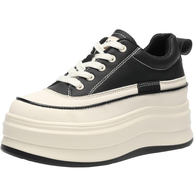 ZHR Women s G737 Platform Internal Height-Increasing Skater Shoes 35