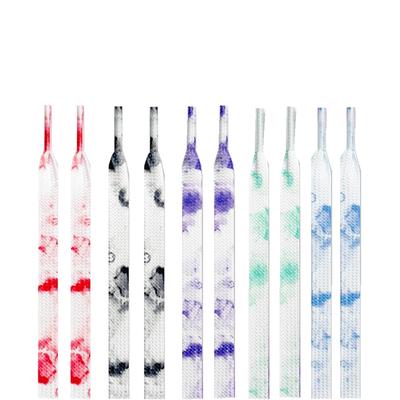 1 Pereche Șireturi Plate Șireturi cu Imprimeu Colorat Tip Cerneală Adidași Șireturi Pantofi 0.8CM Lățime 120/140/160CM Accesorii Pantofi