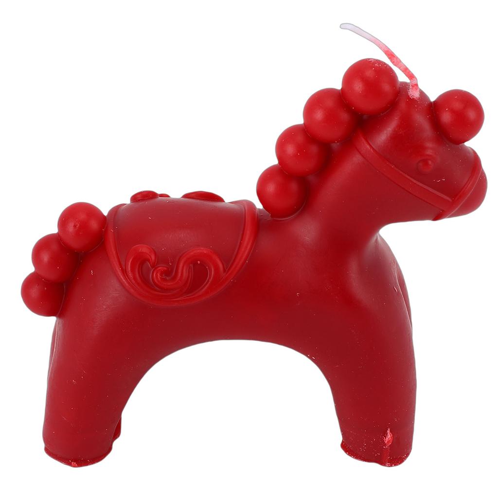 Scented Candle 80percent  Paraffin Wax 20percent  Soy Wax Red Horse Shape Aromatherapy Candle for Home Ornament Present