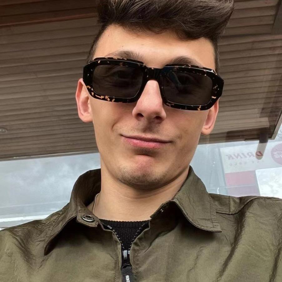 European American Style Men Women Sunglasses Rectangle Shape Stylish Sun Glasses For Men Uv400 Protection Female Sunglass