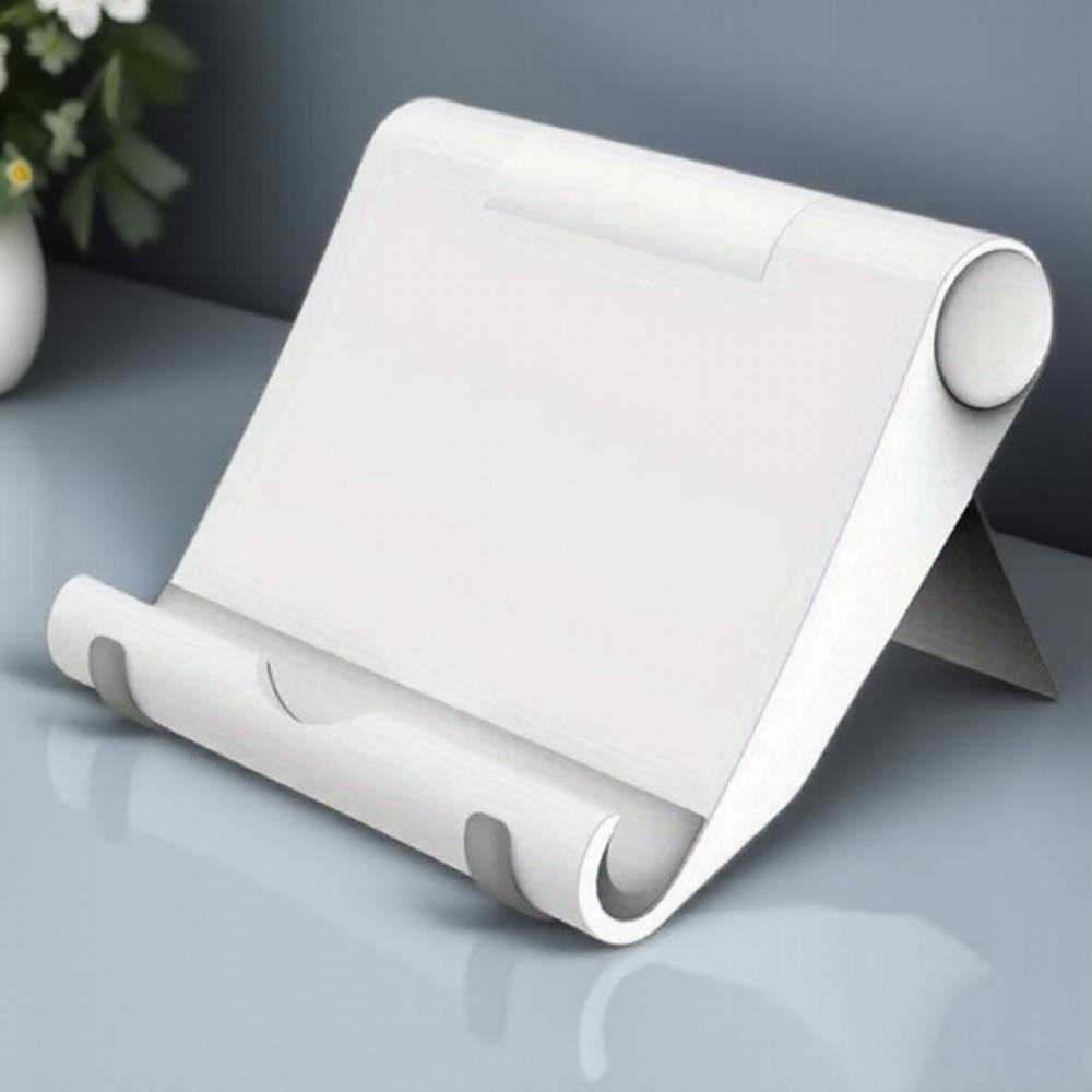 

Adjustable Foldable Phone Tablet Stand Holder for Mobile Devices Lightweight Desk Mount Universal Compatibility белый