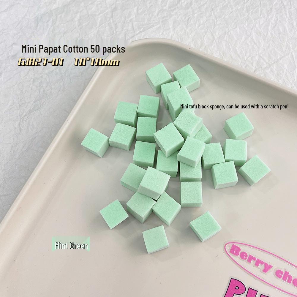 Nail Art Sponge: Professional Small Square Blending Tool for Gradient Blush and High-Density Cotton Application