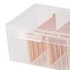 Clear Plastic Compartmentalized Organizer Box  Adjustable Divider  Dustproof Card Organizer with Lid Clutter Collection Box