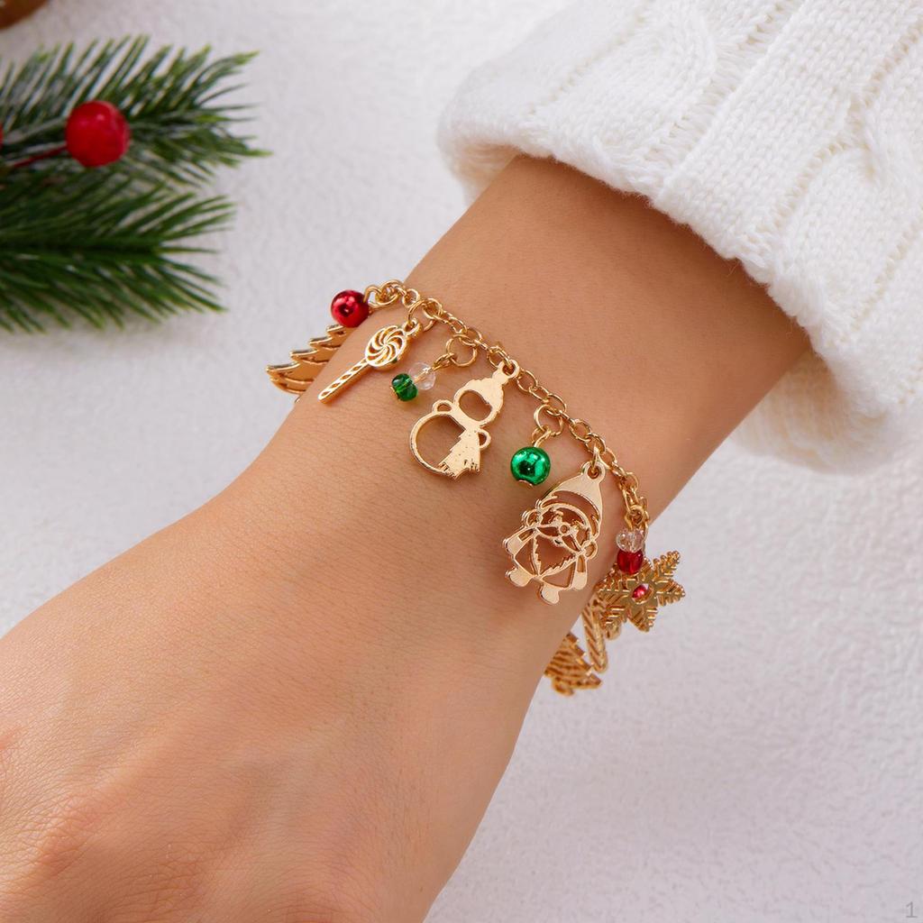 Christmas Bracelet Alloy Holiday Festive Creative Fashion Pendant