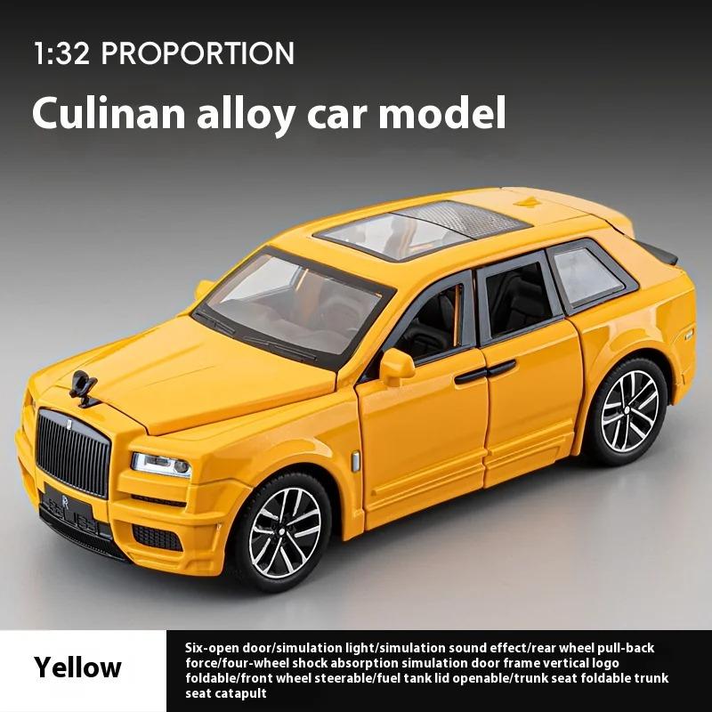 1/32 Scale Rolls Cullinan SUV Alloy Luxy Car Model Diecast Metal Toy Vehicles Car Model Sound and Light Simulation Children Gift