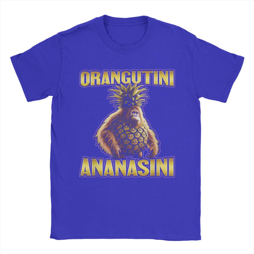 Orangutini Ananasini Italian Brainrot T-Shirt Men Pure Cotton Tee Shirt Crewneck Short Sleeve T Shirts Gift Idea Clothing